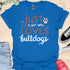 Just a girl who loves bulldogs - V6 - Elegant Whimsical T-Shirt